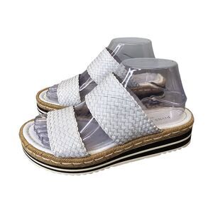 Pons Quintana Women's Milan White Espadrille Wedge Sandals Made in Spain EU 38